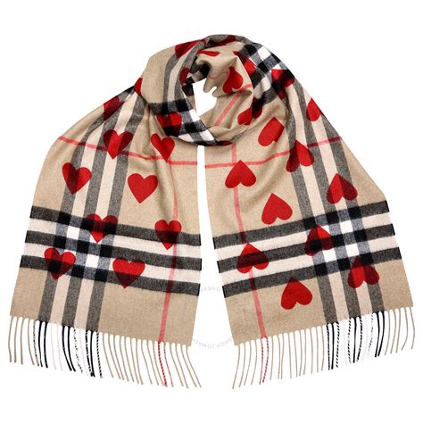 burberry plaid scarf with hearts|authentic burberry scarf sale.